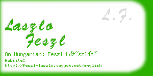 laszlo feszl business card